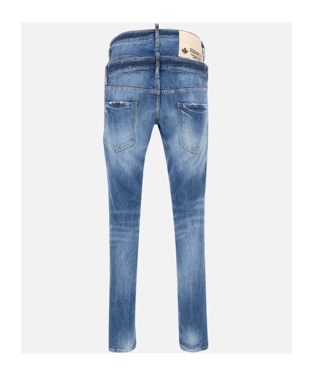 Dsquared2 Logo Patch Layered Jeans