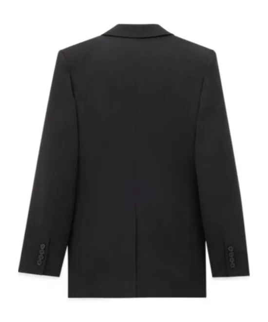 Saint Laurent Double-Breasted Long-Sleeved Jacket