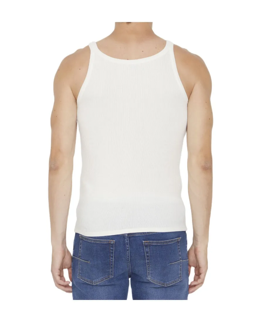 Saint Laurent Logo Detailed Sleeveless Tank Top