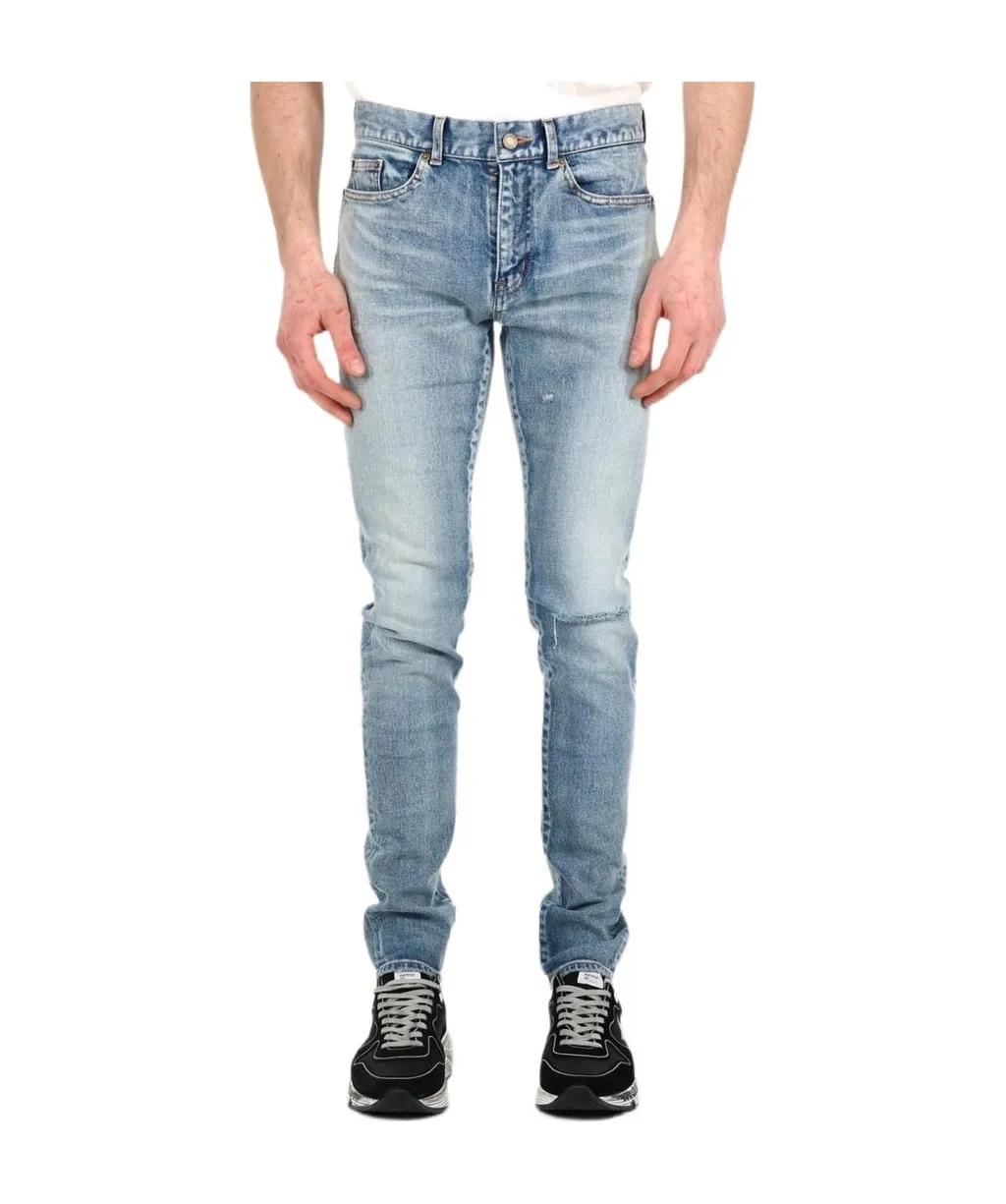Saint Laurent Distressed Skinny Jeans