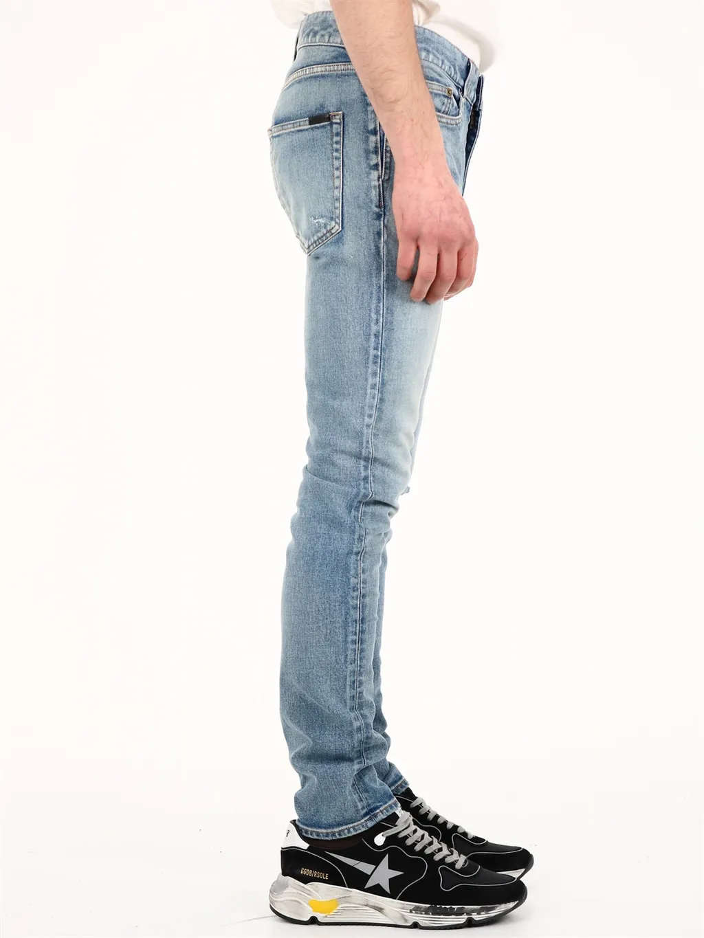 Saint Laurent Distressed Skinny Jeans