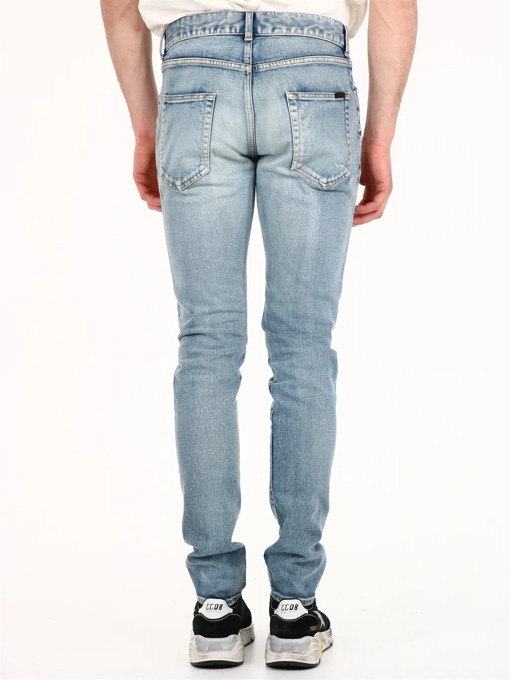 Saint Laurent Distressed Skinny Jeans