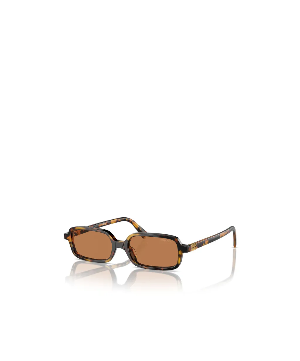Tortoiseshell Rectangle-Frame Sunglasses
