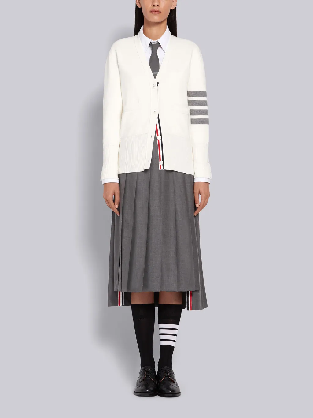 Thom Browne 4-Bar V-Neck Cardigan