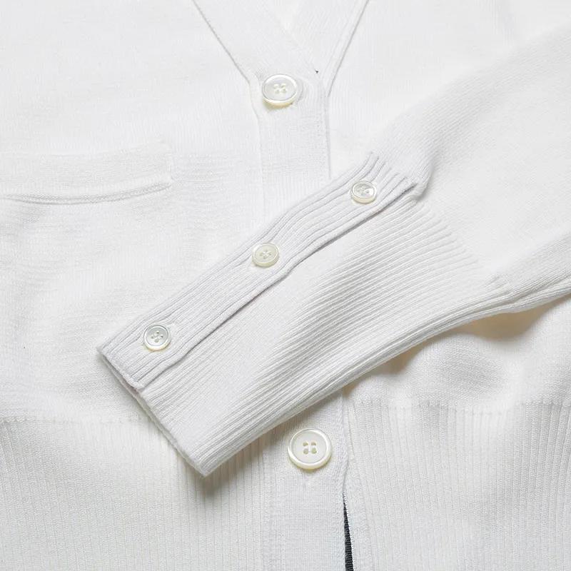 Thom Browne 4-Bar V-Neck Cardigan