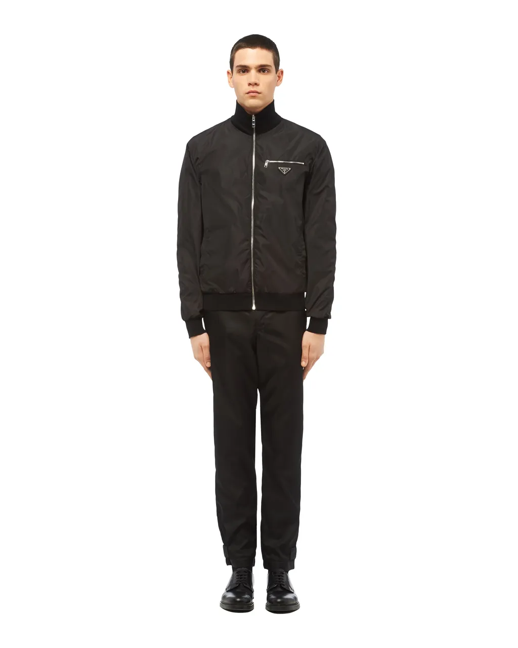 Prada Logo Plaque Reversible Jacket