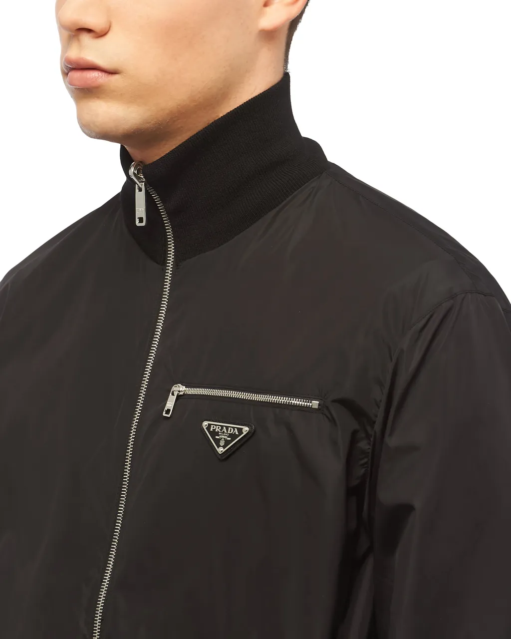 Prada Logo Plaque Reversible Jacket