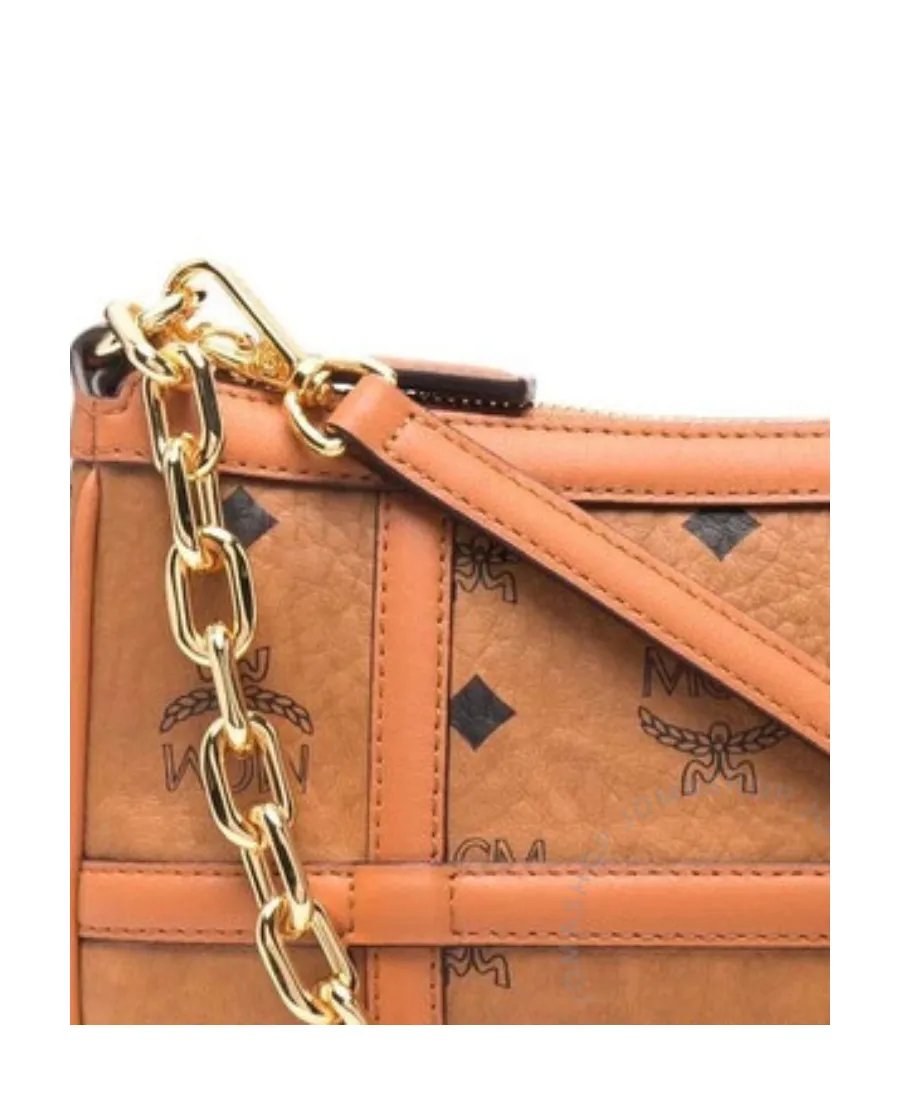 Mcm Monogram Printed Chain-Linked Shoulder Bag