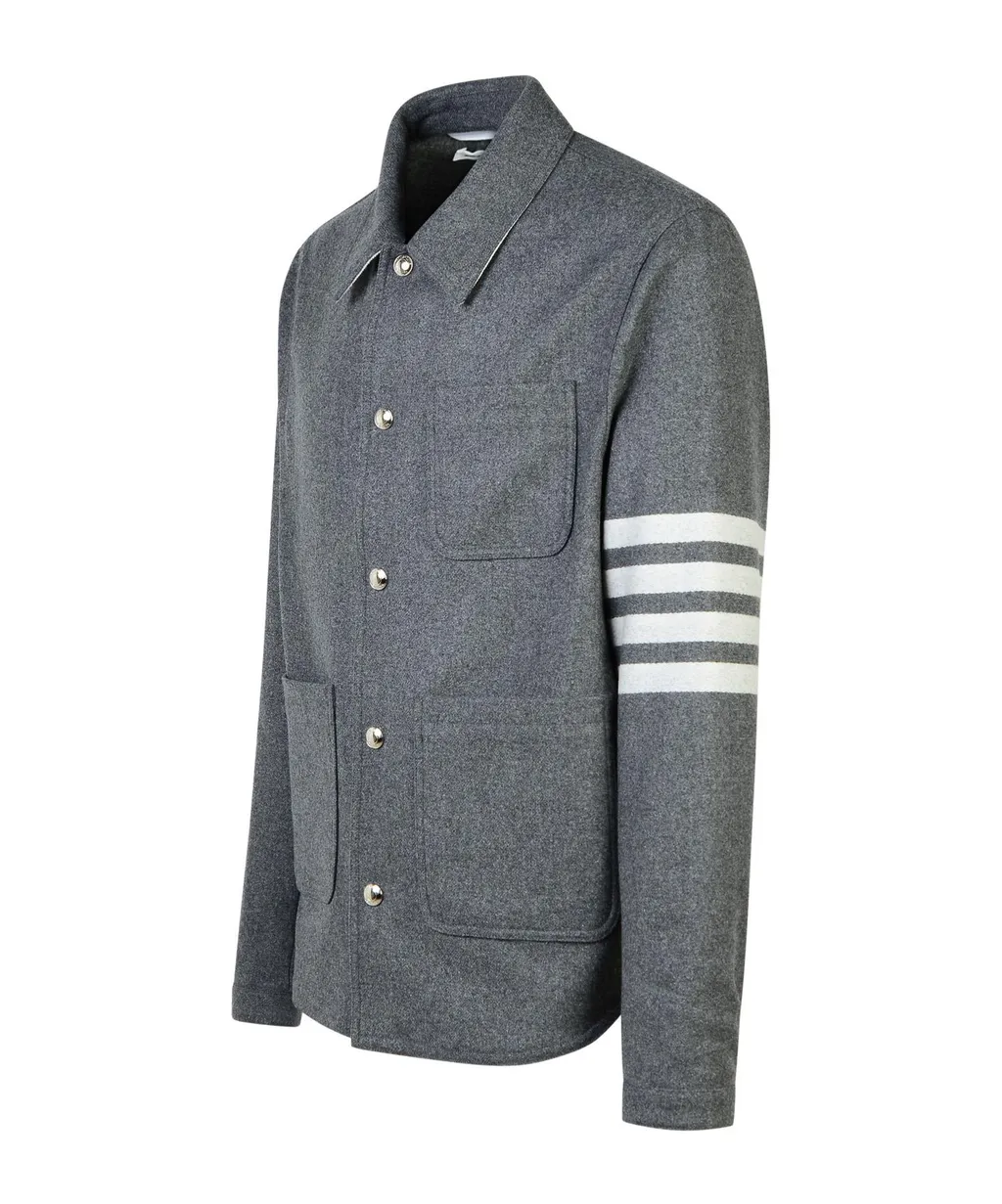 Thom Browne Stripe Detailed Buttoned Jacket