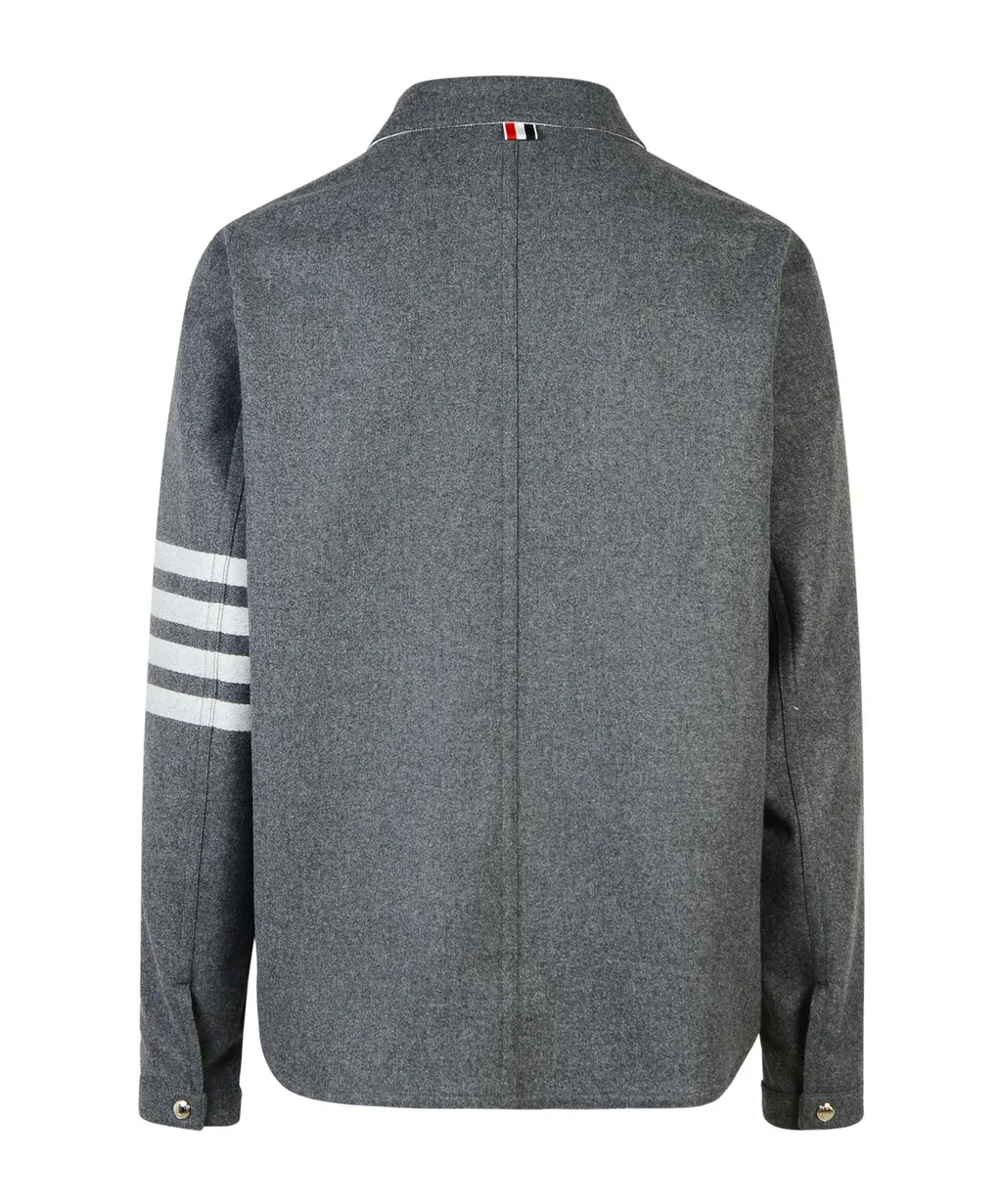 Thom Browne Stripe Detailed Buttoned Jacket