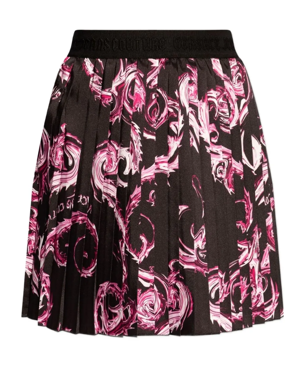 Versace Jeans Couture Pattern-Printed Pleated Skirt