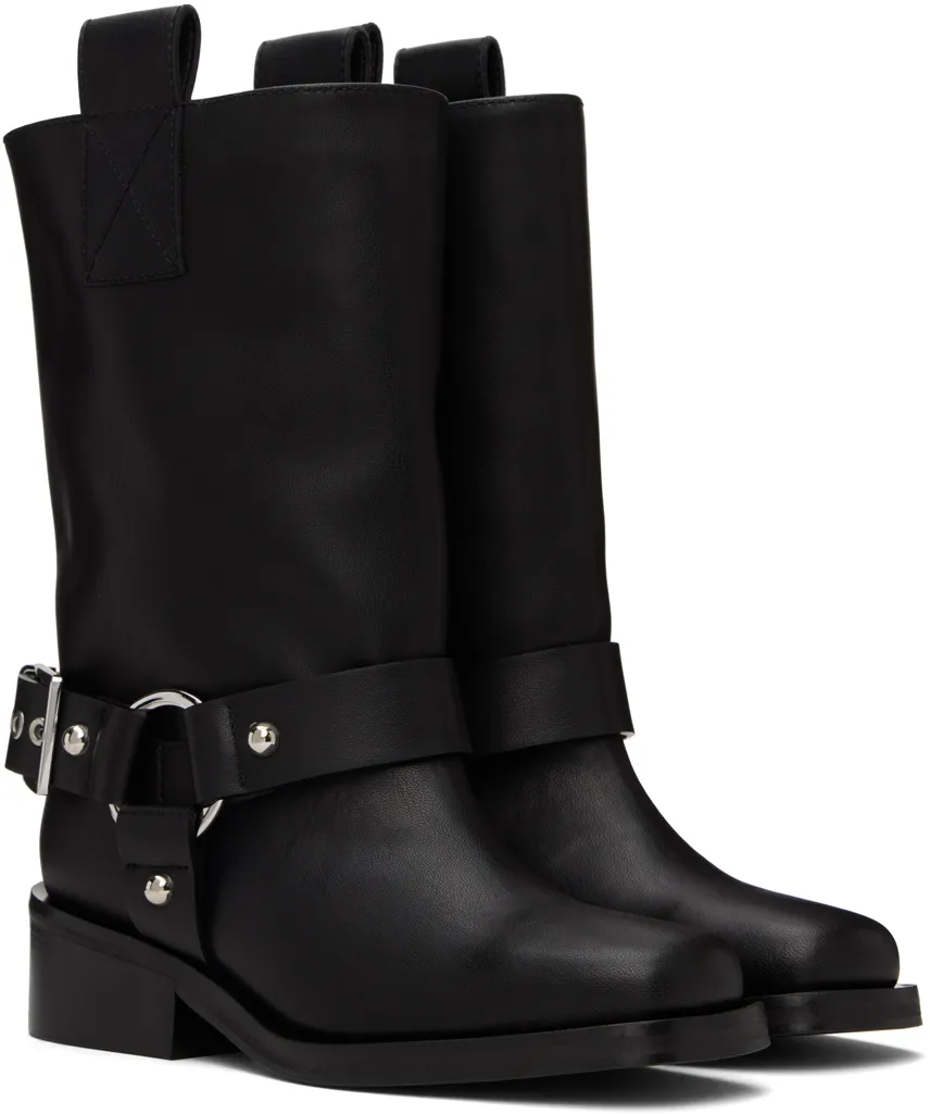 Ganni Mid Shaft Biker Boots