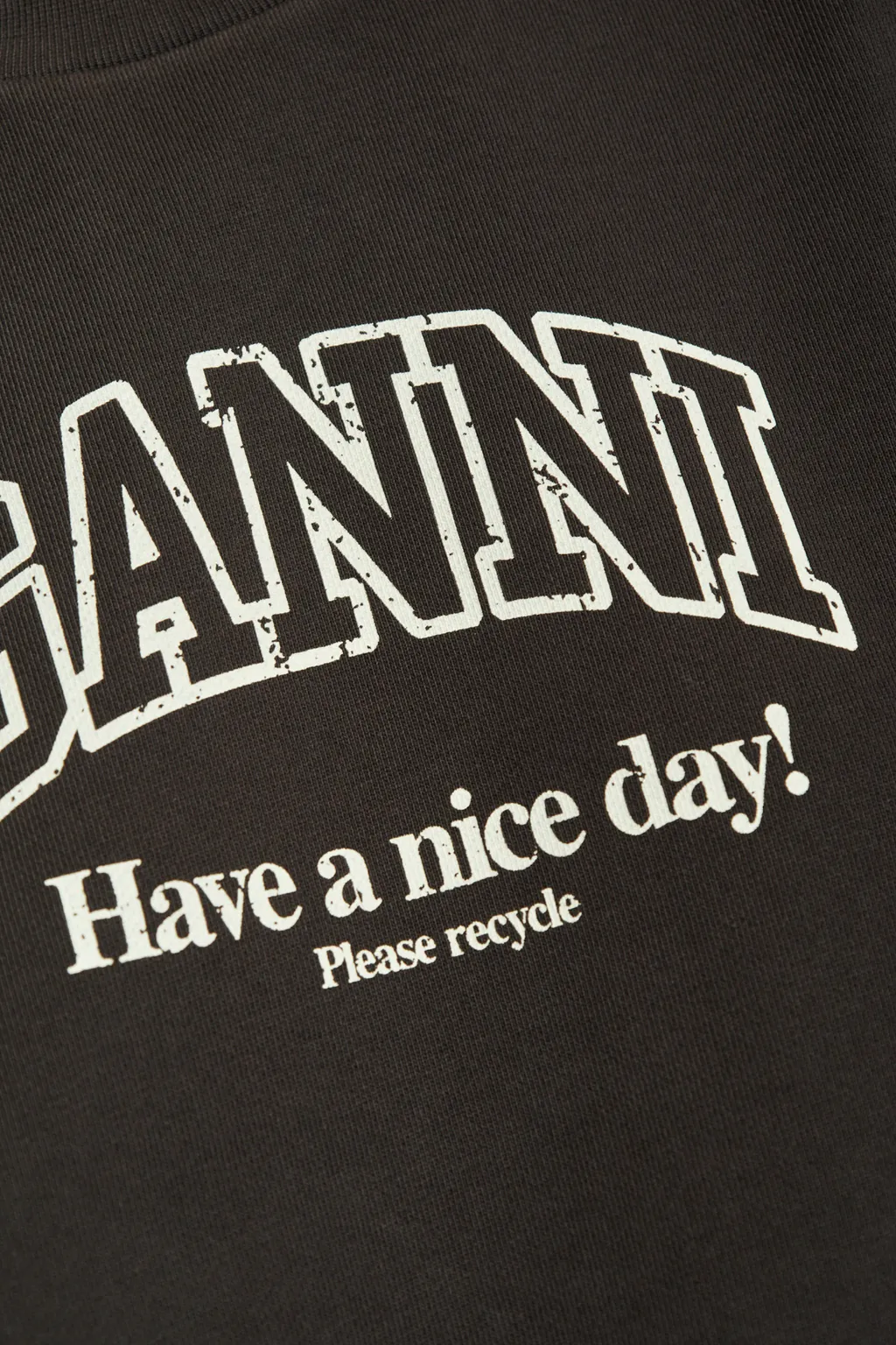 Ganni Logo Printed Crewneck Sweatshirt