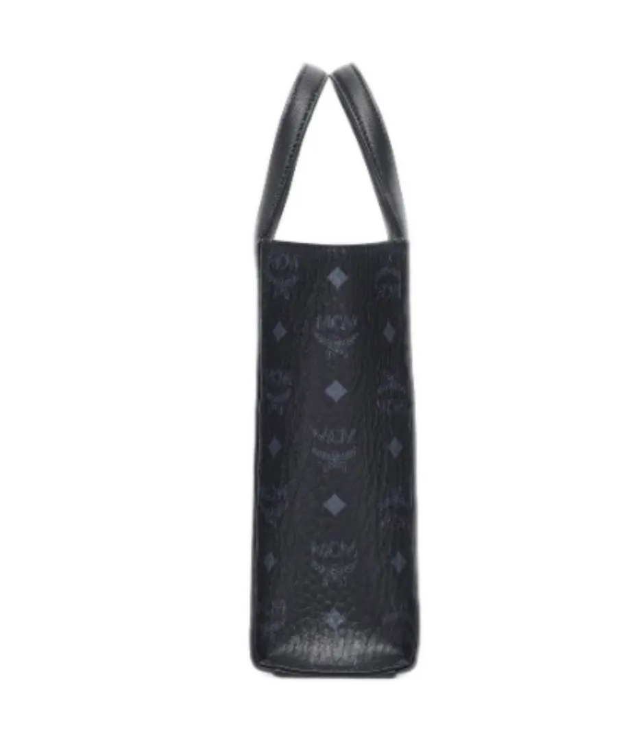 Mcm All-Over Logo Printed Mini Tote Bag