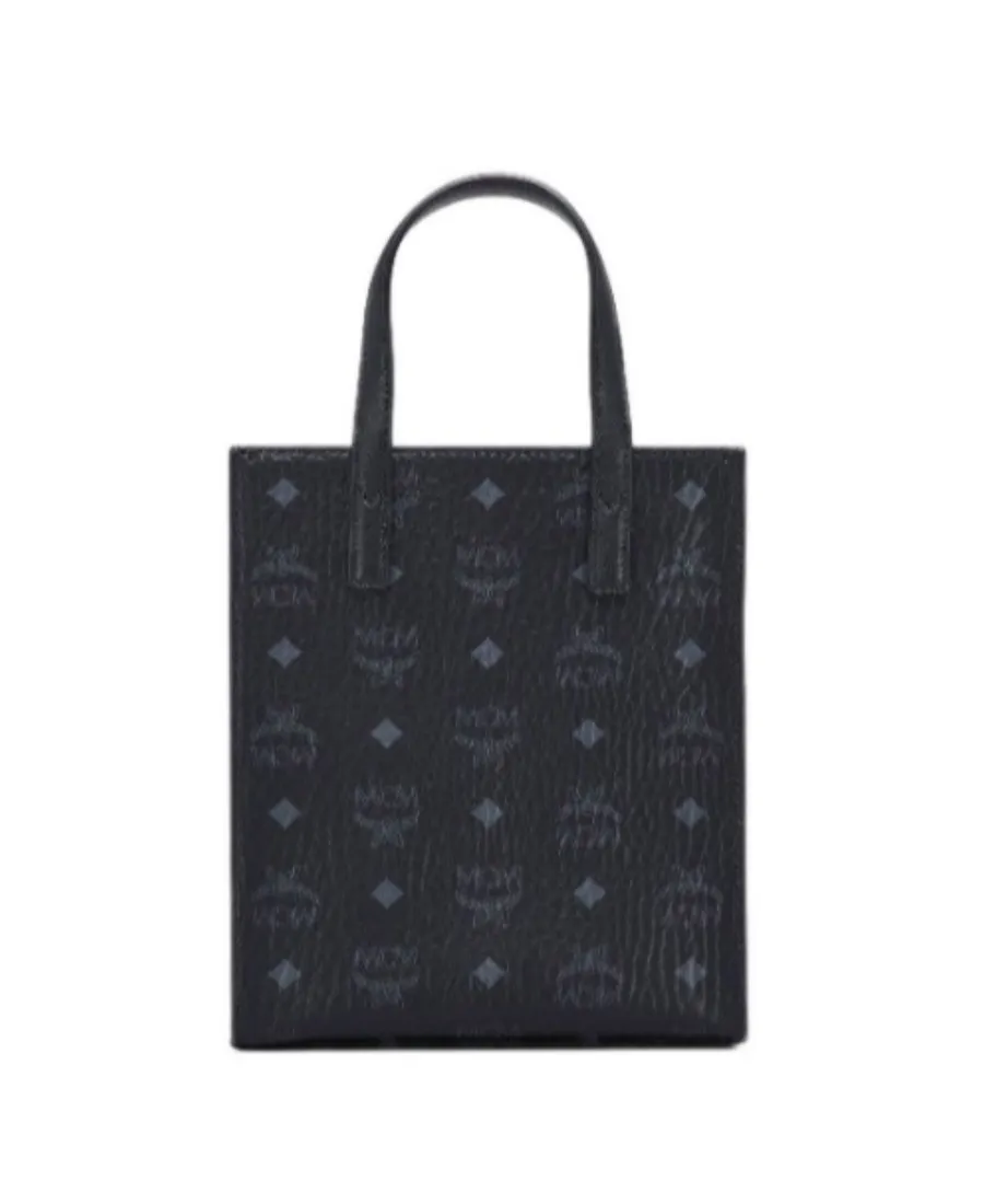 Mcm All-Over Logo Printed Mini Tote Bag