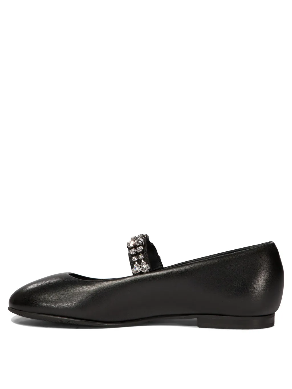 Casadei Embellished Round Toe Ballerinas