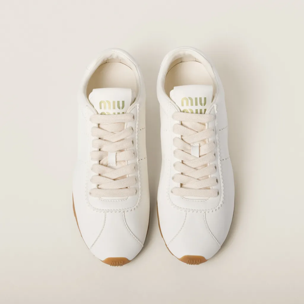 Miu Miu Plume Lace-Up Sneakers