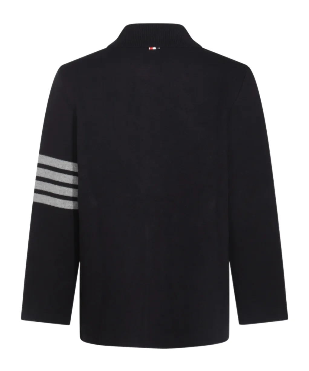 Thom Browne Stripe-Detailed Long-Sleeved Cardi-Coat