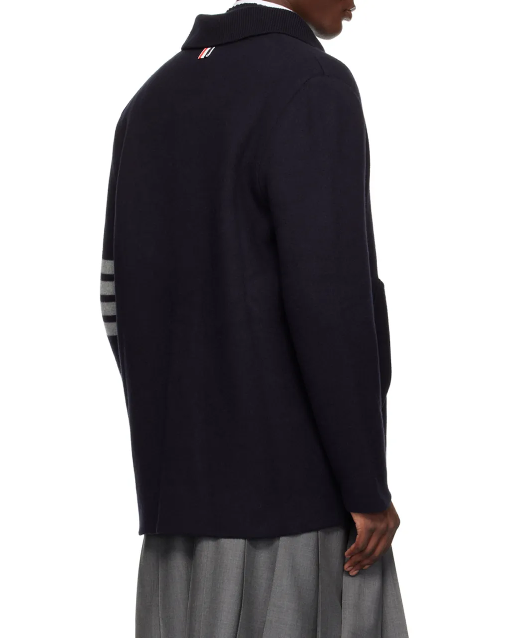 Thom Browne Stripe-Detailed Long-Sleeved Cardi-Coat