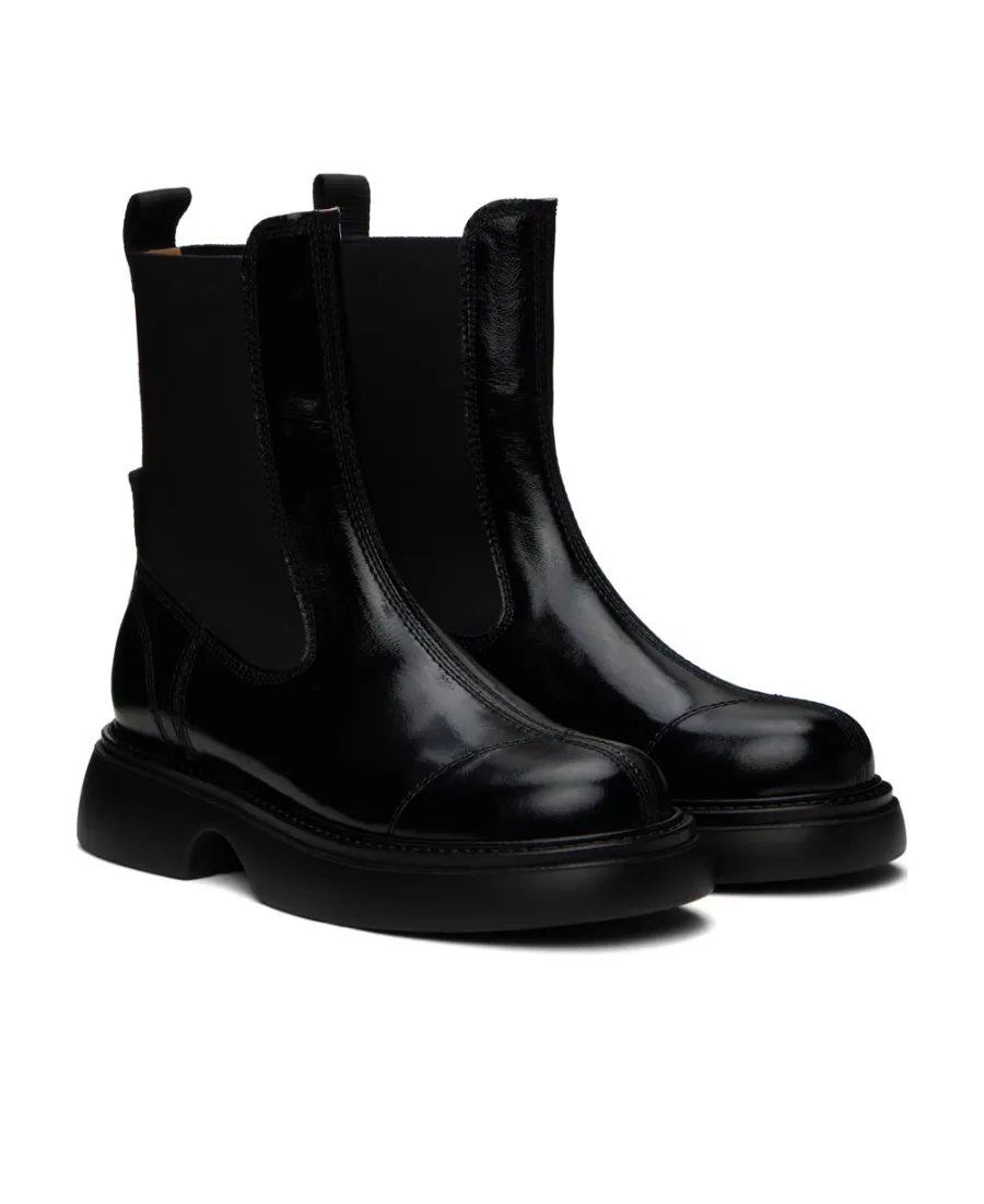 Ganni Ankle Boots With Logo