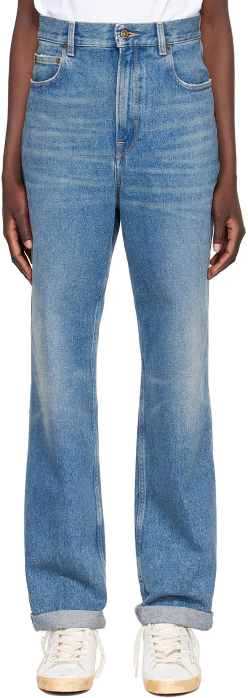Golden Goose Deluxe Brand Kim Logo Patch Jeans