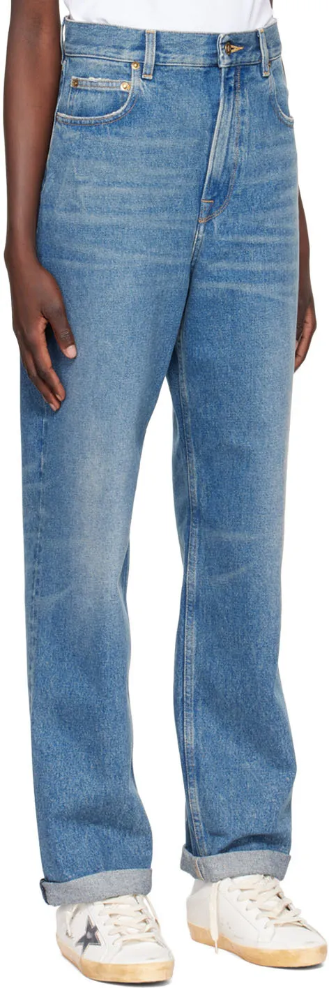 Golden Goose Deluxe Brand Kim Logo Patch Jeans