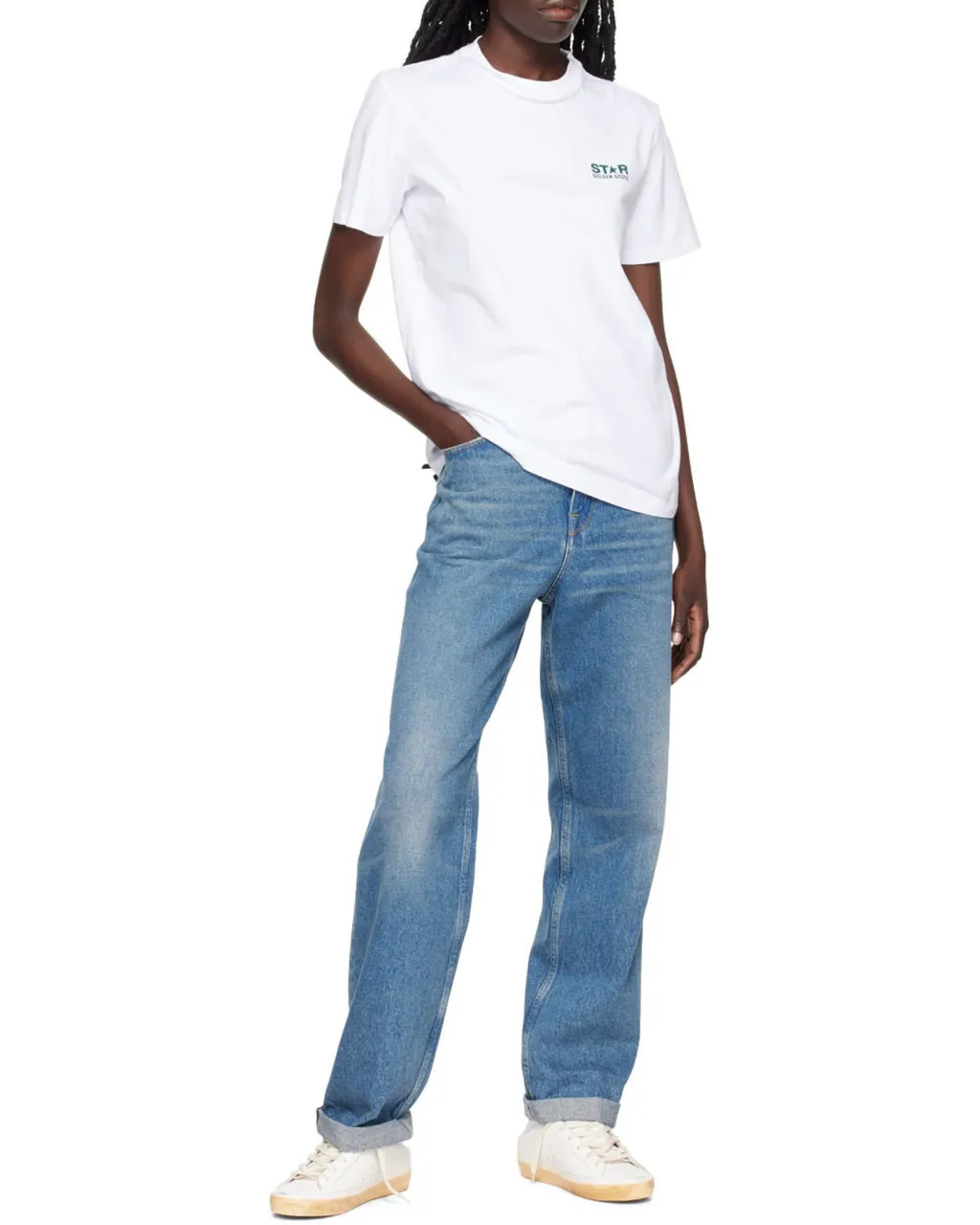 Golden Goose Deluxe Brand Kim Logo Patch Jeans