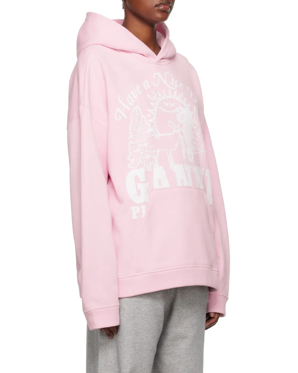 Ganni Logo Printed Hoodie