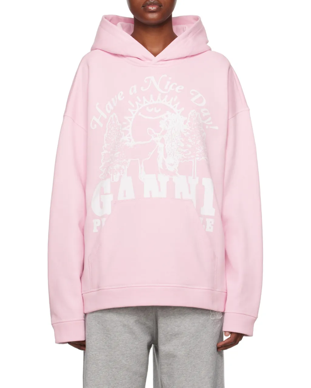 Ganni Logo Printed Hoodie