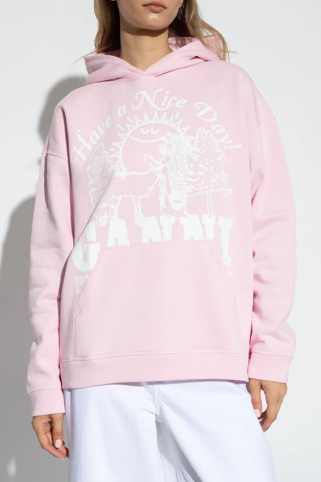 Ganni Logo Printed Hoodie