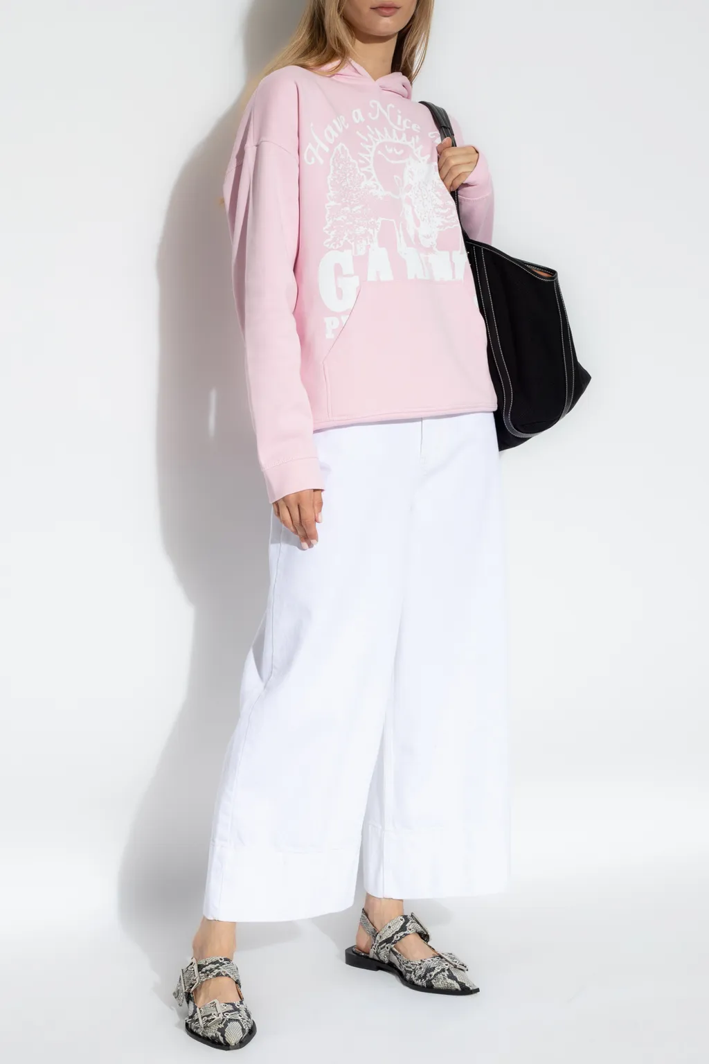 Ganni Logo Printed Hoodie