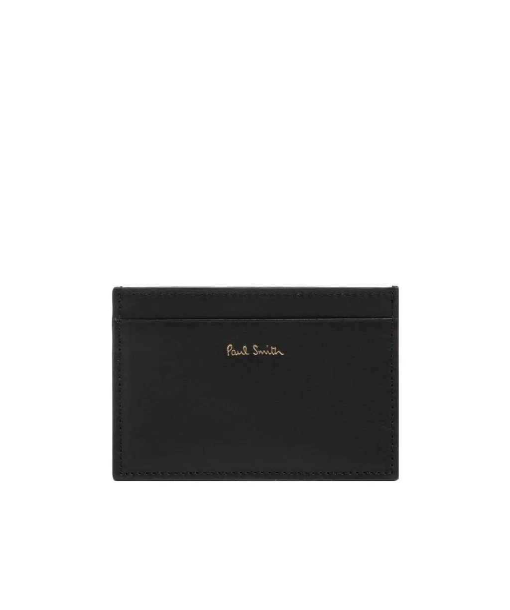 Paul Smith Logo Embossed Striped Cardholder