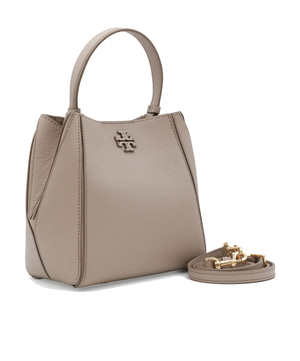 Tory Burch Small Mcgraw Logo Plaque Bucket Bag