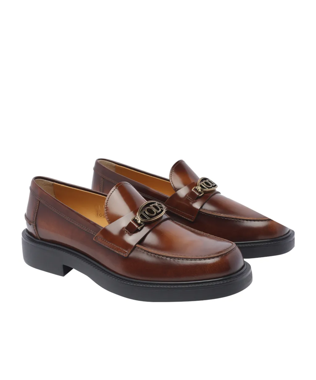 Tod's Logo-Plaque Slip-On Loafers