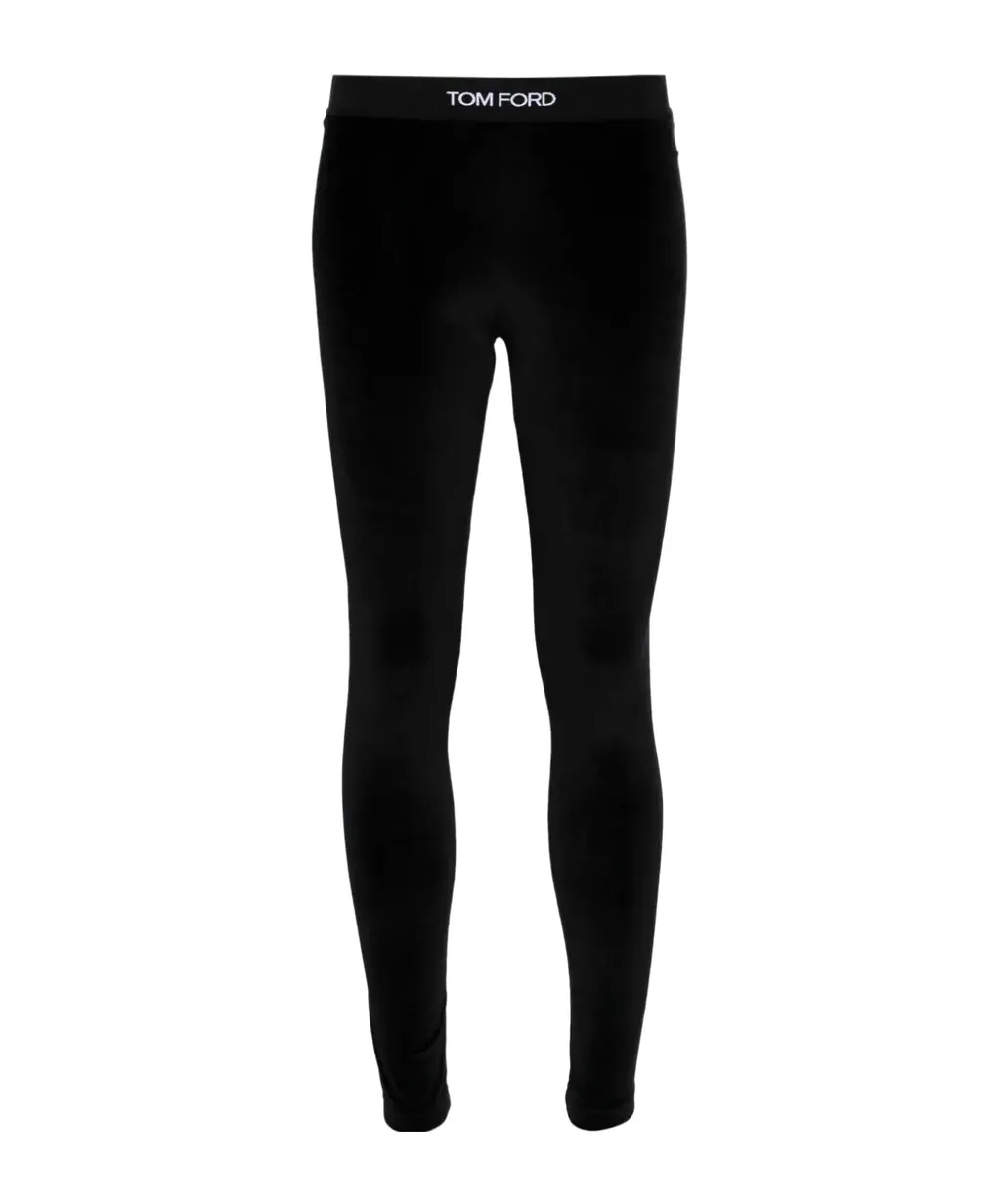 Tom Ford Stretch Lustrous Velour Signature Leggings