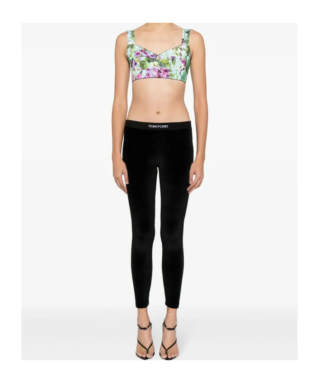Tom Ford Stretch Lustrous Velour Signature Leggings