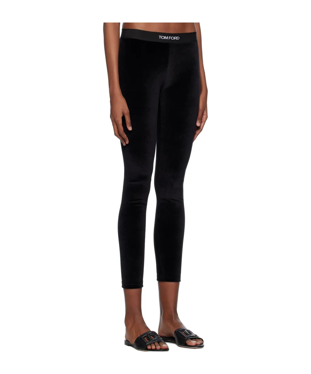 Tom Ford Stretch Lustrous Velour Signature Leggings