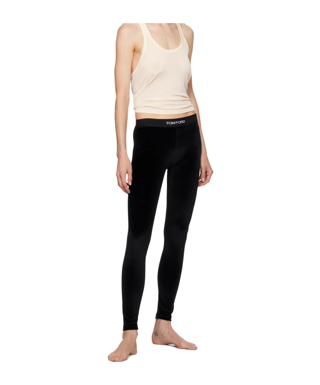 Tom Ford Stretch Lustrous Velour Signature Leggings