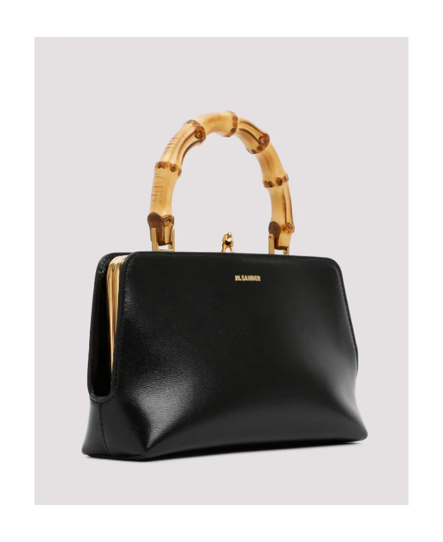 Jil Sander Goji Logo Embossed Mini Top Handle Bag