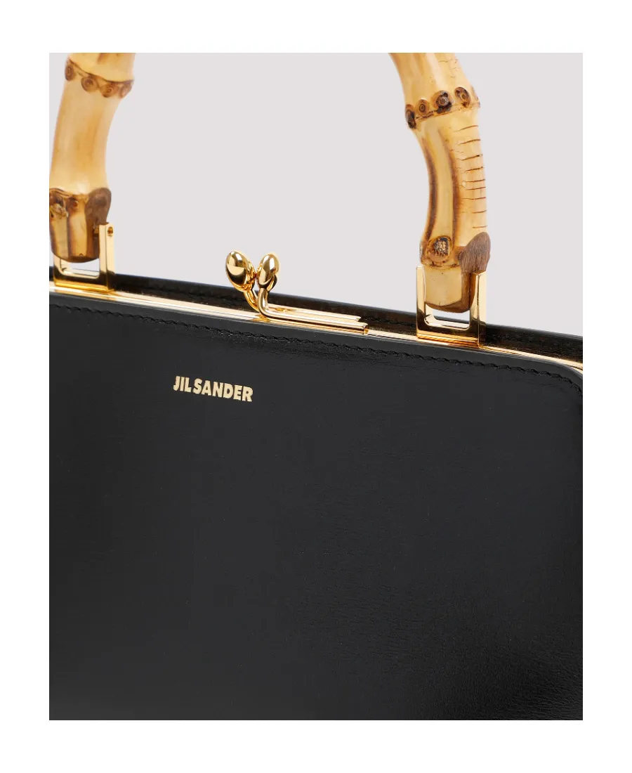 Jil Sander Goji Logo Embossed Mini Top Handle Bag