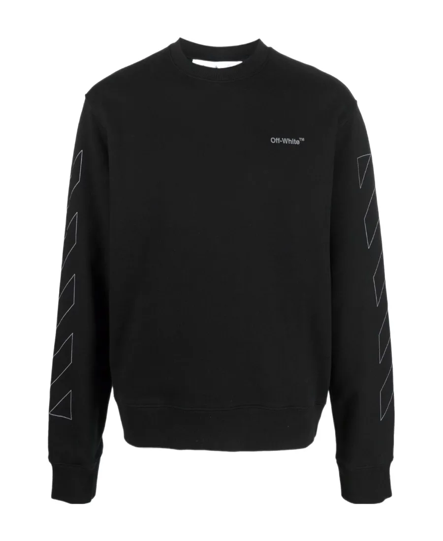 Diag Outline Crew-Neck Sweatshirt