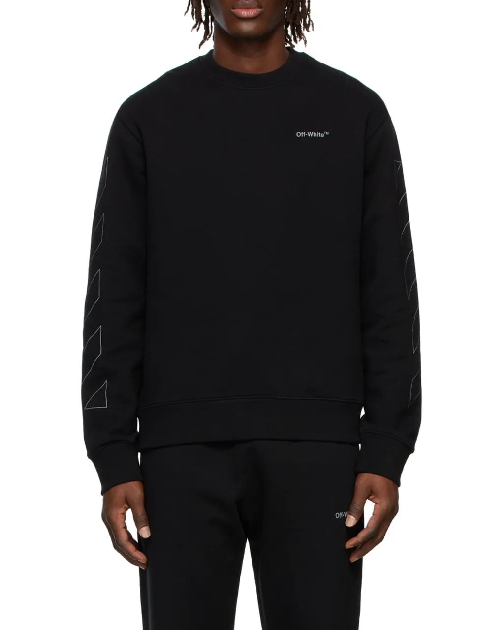 Diag Outline Crew-Neck Sweatshirt
