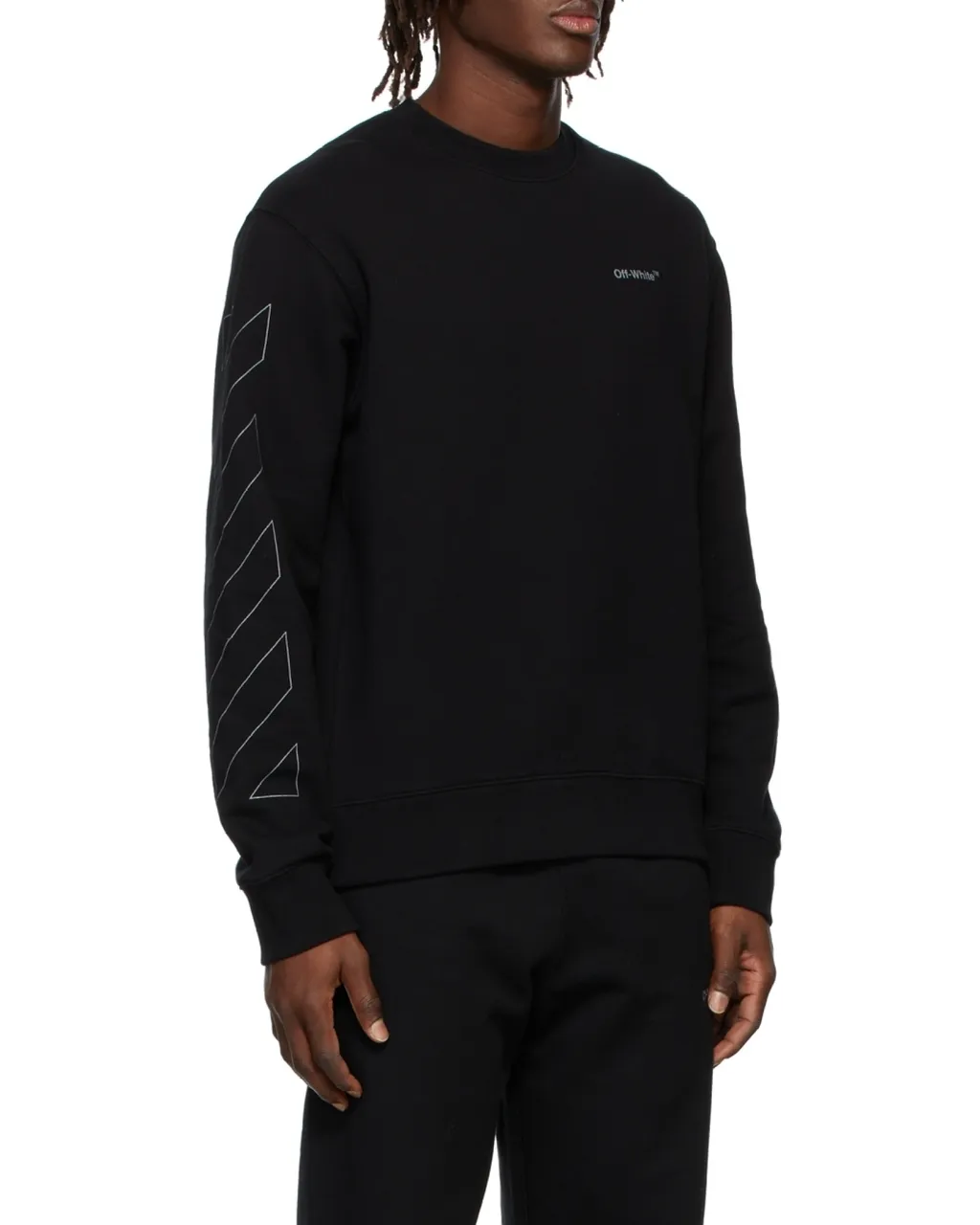 Diag Outline Crew-Neck Sweatshirt