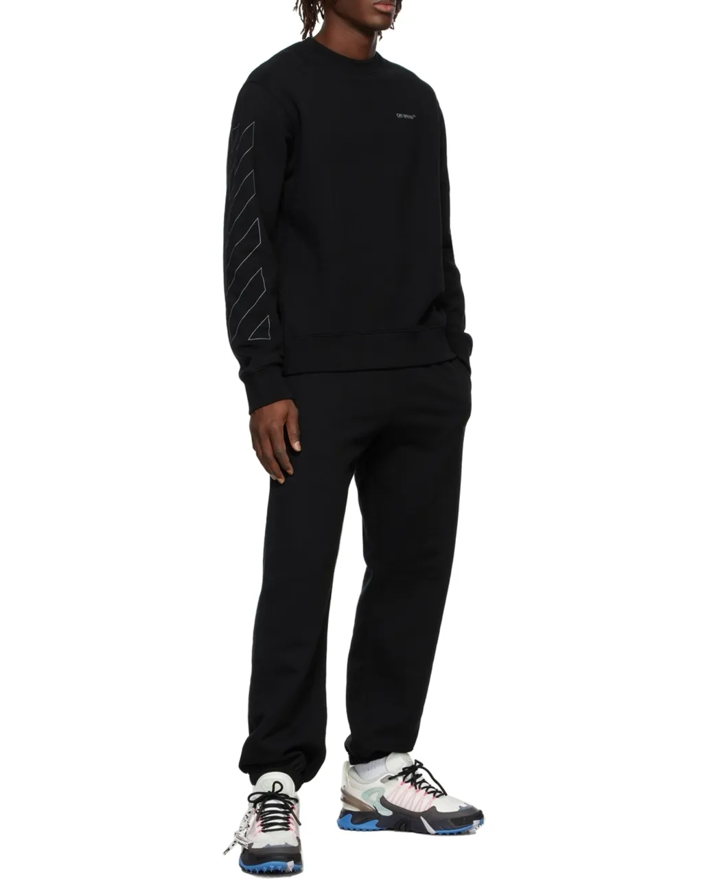 Diag Outline Crew-Neck Sweatshirt
