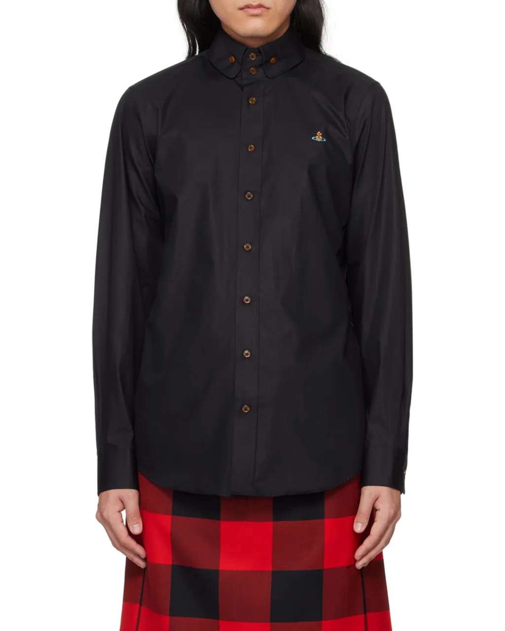 Orb-Embroidered Poplin Shirt