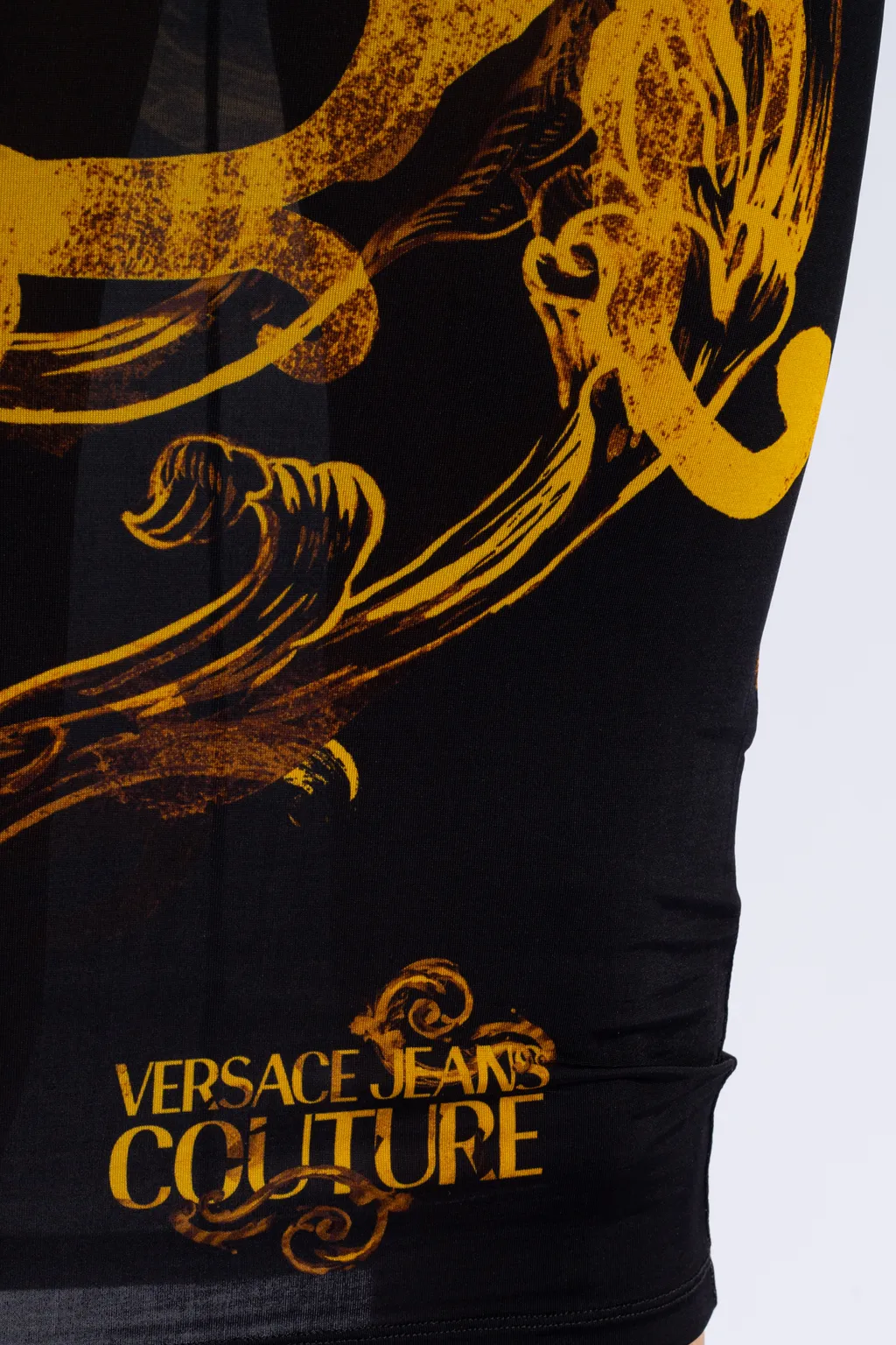 Versace Jeans Couture Watercolour Couture Long-Sleeved Midi Dress