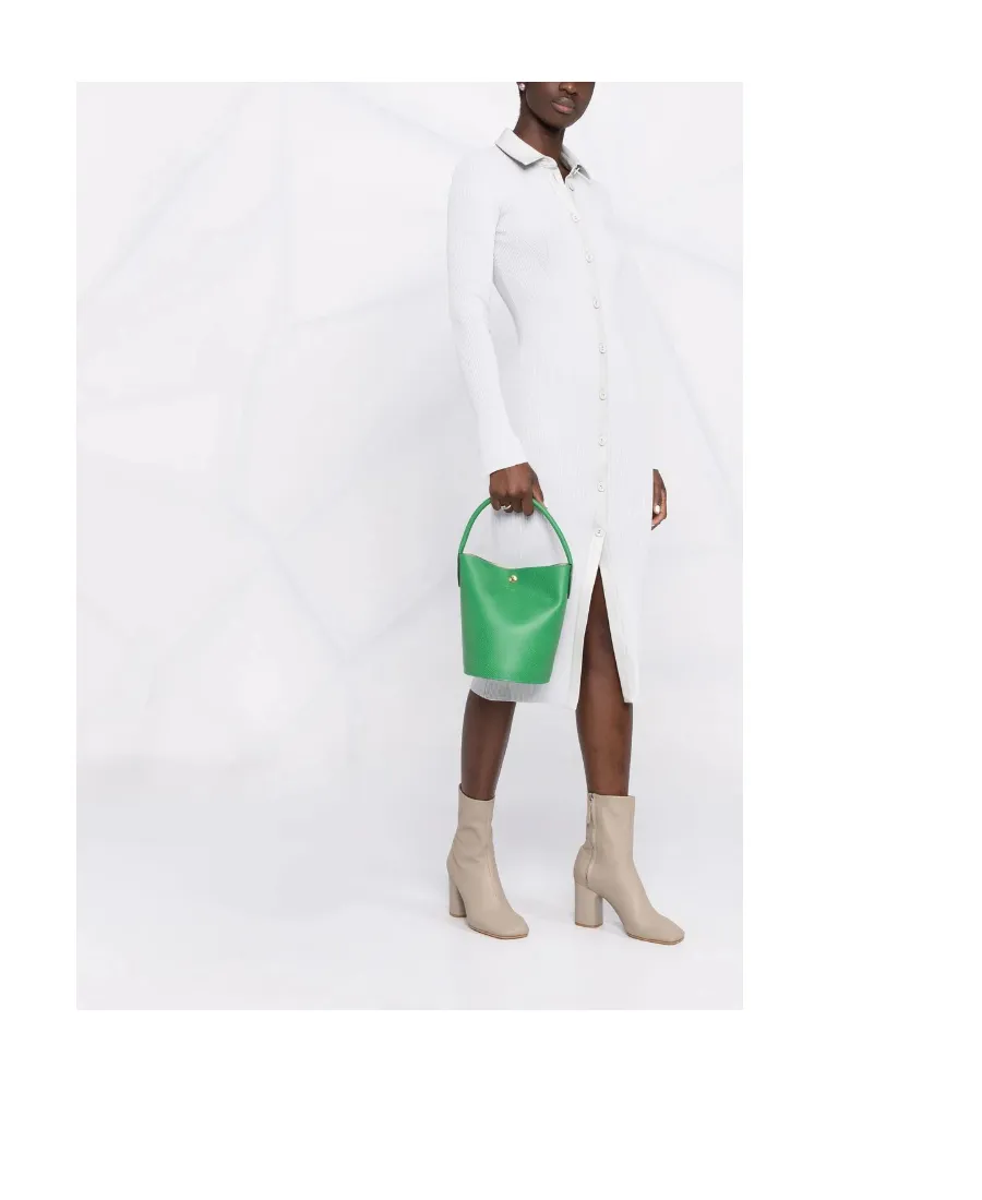 Longchamp ÉPure Logo Embossed Small Bucket Bag