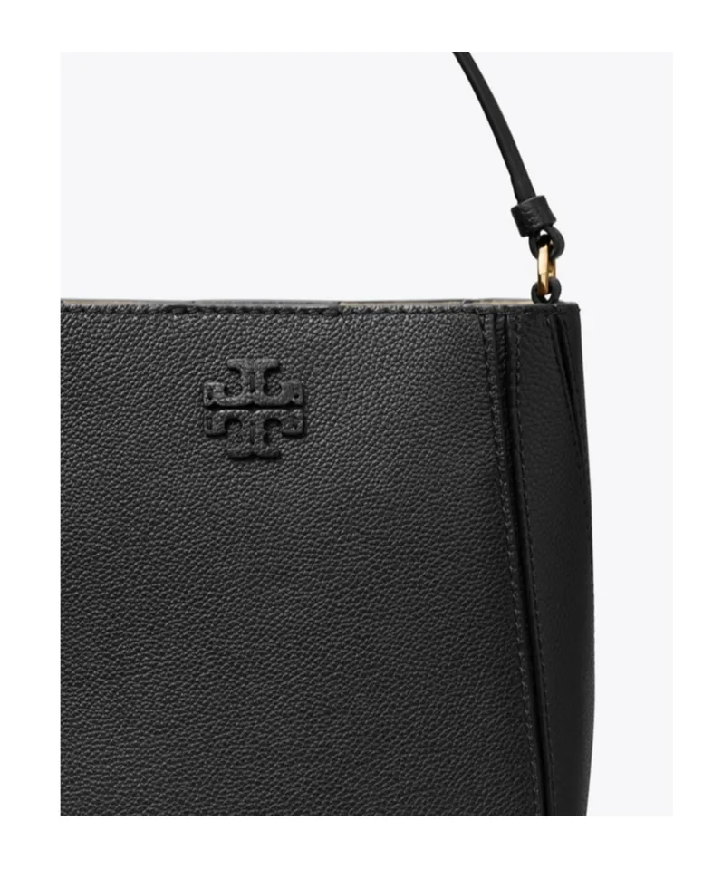 Tory Burch Small Mcgraw Logo Plaque Bucket Bag