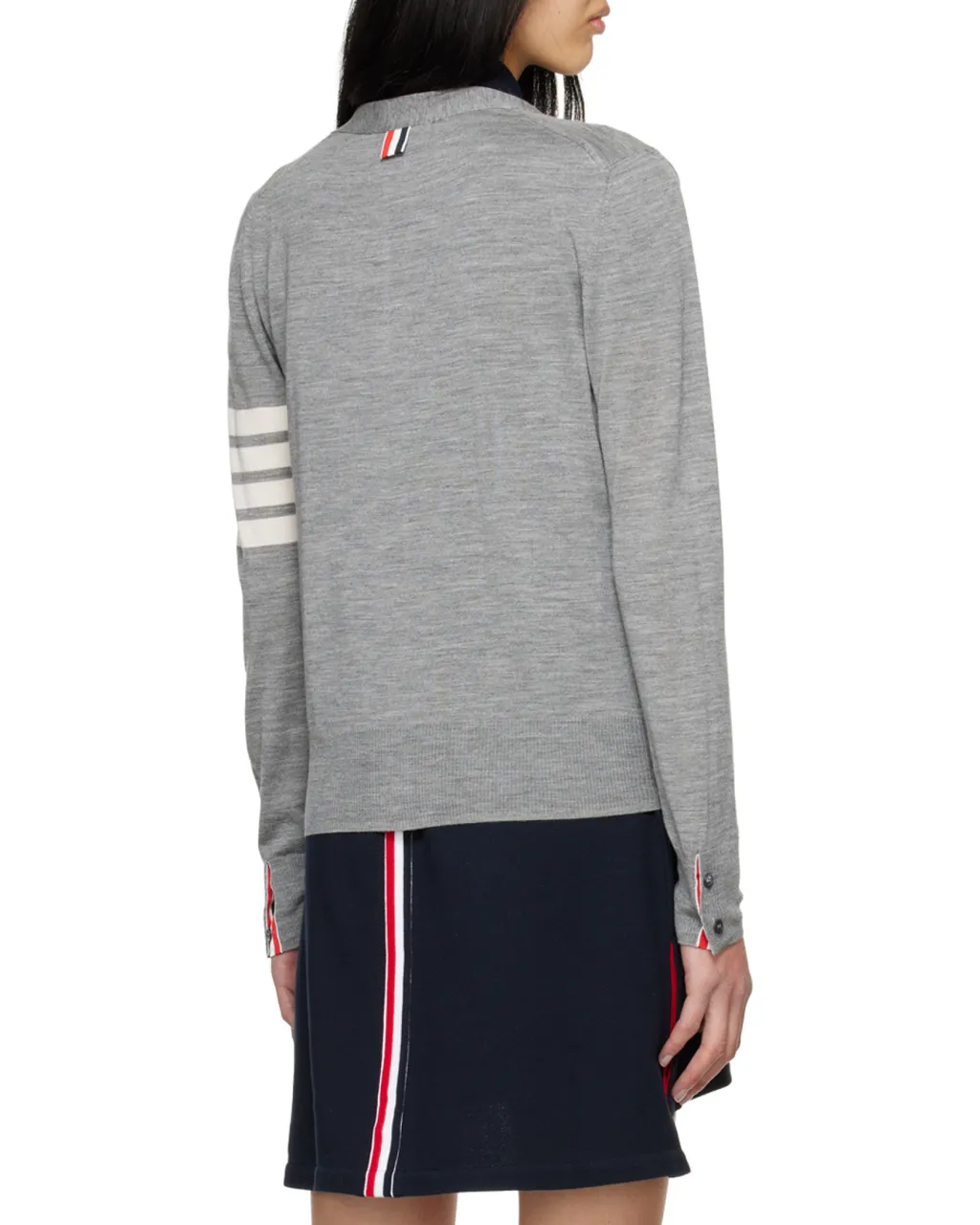 Thom Browne 4 Bar V-Neck Cardigan