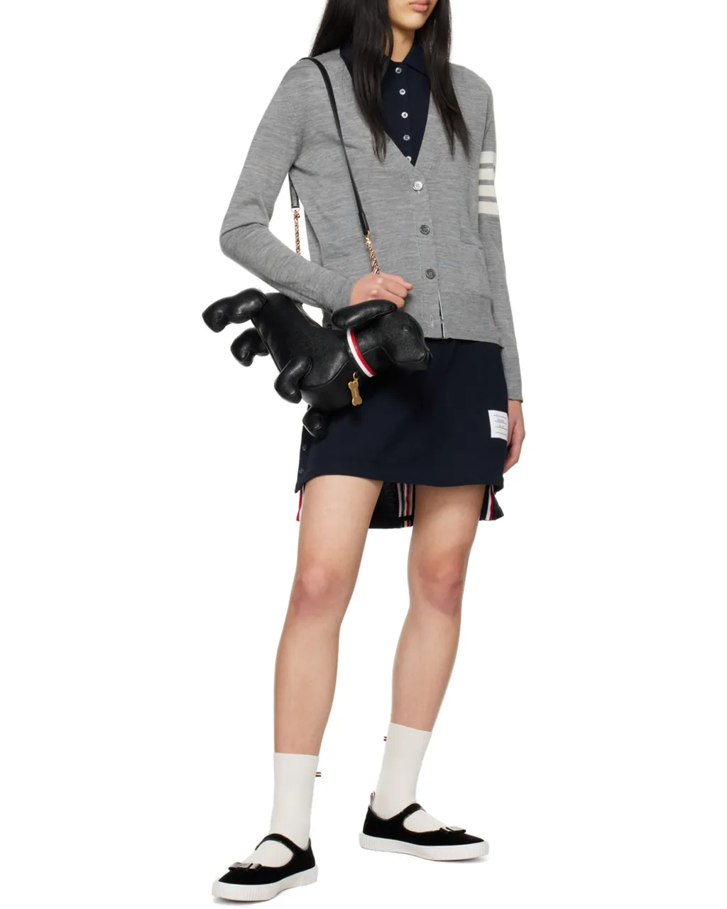 Thom Browne 4 Bar V-Neck Cardigan